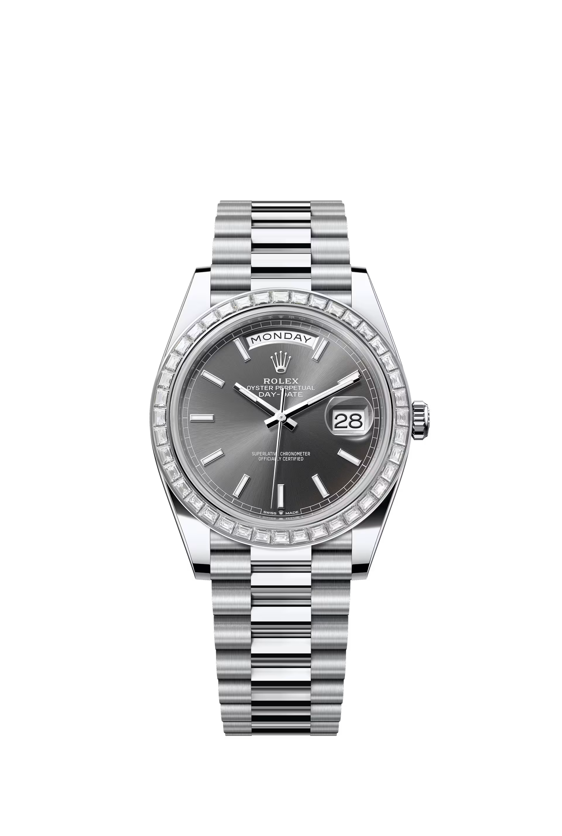Rolex Day-Date 40mm Oyster, platina cu diamante Ref. 228396TBR