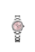Rolex Lady-Datejust 28mm Oyster, white gold si diamante Ref. 279384RBR