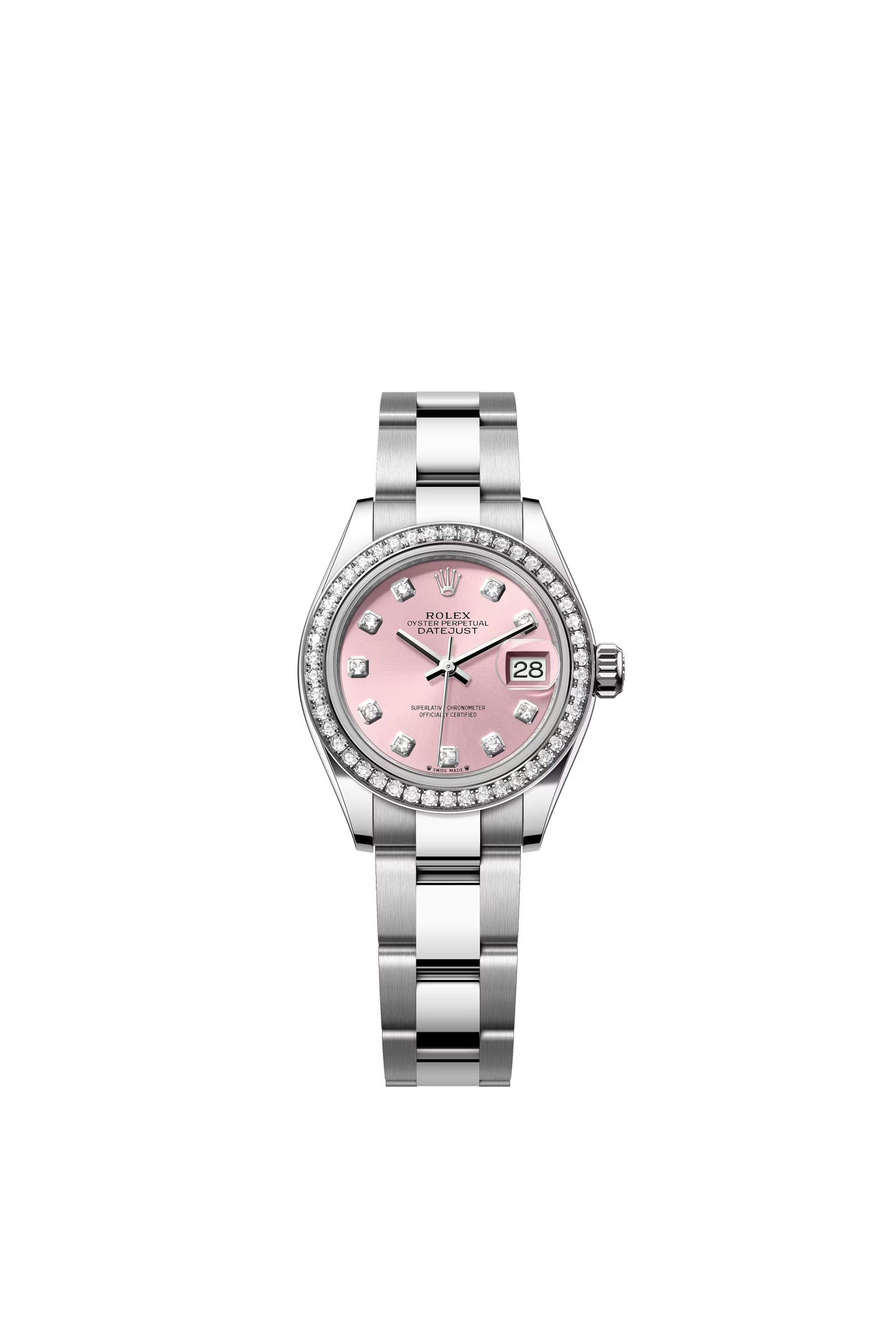 Rolex Lady-Datejust 28mm Oyster, white gold si diamante Ref. 279384RBR