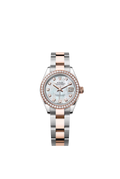 Rolex Lady-Datejust 28mm Oyster, Everose gold si diamonds Ref. 279381RBR