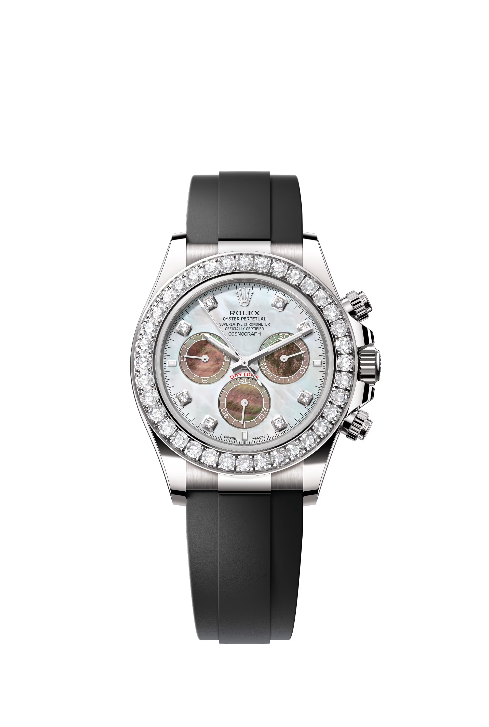 Rolex Cosmograph Daytona 40 mm, Oyster, white gold si diamante Ref. 126589RBR