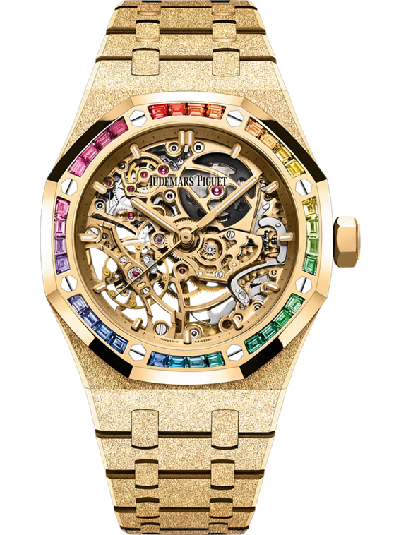 Audemars Piguet Royal Oak 37mm Frosted Gold Double Balance Wheel Openworked Ref. 15468BA.YG.1259BA.01-B